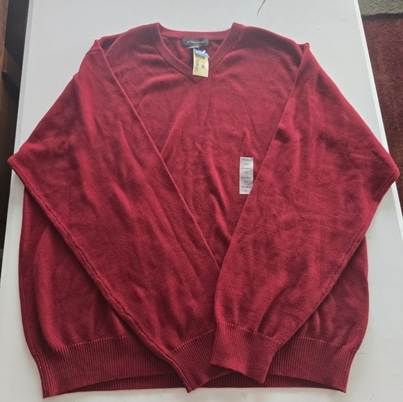 Eddie Bauer Sweater Men XL Red Long Sleeve Crew Neck Knit Gorpcore New - Picture 4 of 10